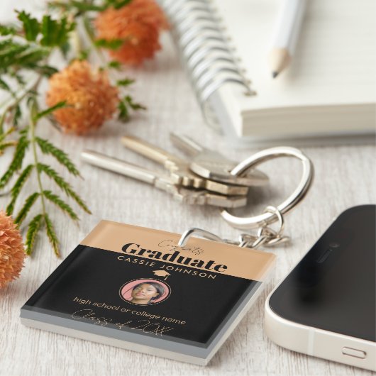 Glückwunsch Graduate Class of 2023 Schlüsselanhänger (Vorderseite rechts)