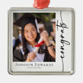 Glückwunsch Graduate Class of Foto Keepake Ornament Aus Metall (Vorne)