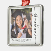 Glückwunsch Graduate Class of Foto Keepake Ornament Aus Metall (Links)