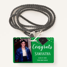 Glückwunsch Graduate Class of One Foto Green Abzei Ausweis