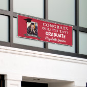 Glückwunsch Graduate Custom Banner Red (Äußeres Gebäude)