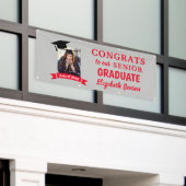 Glückwunsch Graduate Custom Banner Red Gray (Äußeres Gebäude)
