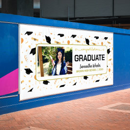 Glückwunsch Graduate Custom Foto Graduation Party Banner