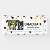 Glückwunsch Graduate Custom Foto Graduation Party Banner (Horizontal)