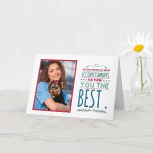 Glückwunsch Graduate Foto Abschluss Senior Class Karte