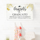 Glückwunsch Graduate Gold Confetti Streamers Custo Banner (Insitu)