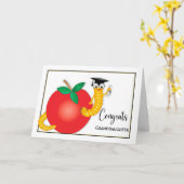 Glückwunsch Graduate Grandtochter Bookworm Diploma Karte (Gelbe Blume)