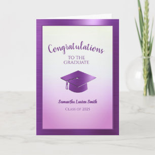 Glückwunsch Graduate Lila Class of 2025 Karte
