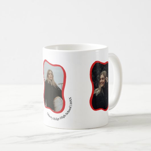 Glückwunsch Graduate Moderne Wavy Fotos Kaffeetasse (VorderseiteRechts)
