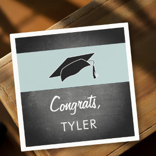 Glückwunsch Graduate Name Chalkboard Graduation Pa Serviette