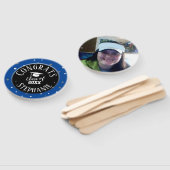 Glückwunsch Graduate Name Fett Text Hand Fan Fächer (Non-assembled)