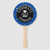 Glückwunsch Graduate Name Fett Text Hand Fan Fächer (Vorderseite)