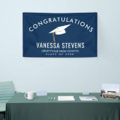 Glückwunsch Graduate Navy Banner (Messeveranstaltung)