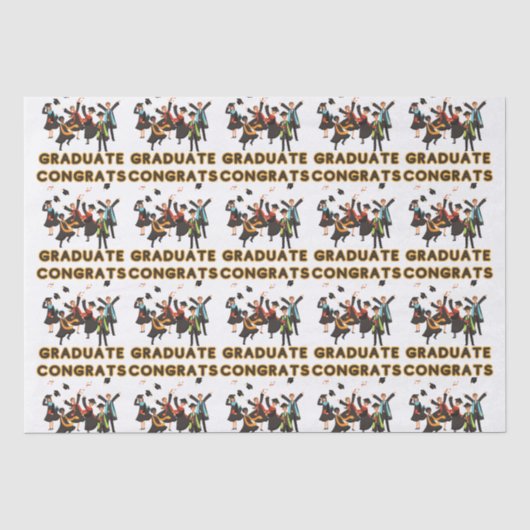 Glückwunsch Graduate Tissue Paper Seidenpapier (Vorderseite)