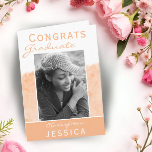 Glückwunsch Graduate Watercolor Foto Abschluss Karte