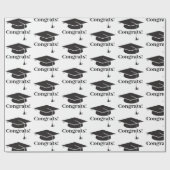 Glückwunsch! Graduation Cap Geschenkpapier (Flach)