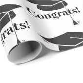 Glückwunsch! Graduation Cap Geschenkpapier (Rolleneckpunkt)