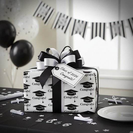 Glückwunsch! Graduation Cap Geschenkpapier