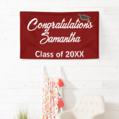 Glückwunsch Graduation Cap Party Banner - Benutzer (Insitu)