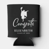 Glückwunsch Graduation Party Black Dosenkühler (Rückseite)