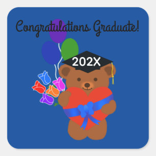 Glückwunsch Graduieren Abschluss Bear #3 Stickers