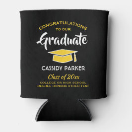 Glückwunsch Graduierungsparty Modernes Schwarzes G Dosenkühler