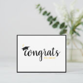 Glückwunsch-Graduierungspauschale Postkarte (Stehend Vorderseite)