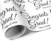 Glückwunsch Gradweiß Schwarz benutzerdefinierte Sk Geschenkpapier (Rolleneckpunkt)