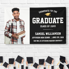 Glückwunsch Grand Foto Black Gold Graduation Party Banner