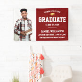 Glückwunsch Grand Foto Red Gold Graduation Party Banner (Insitu)