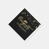 Glückwunsch Grand Gold Script Graduation Party Serviette (Ecke)