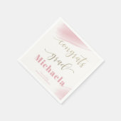 Glückwunsch Grand Pink Gold Graduation Party Serviette (Ecke)