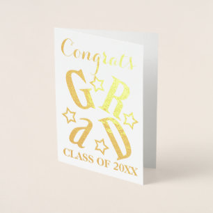Glückwunsch Grand Star Graduate Gold Class 2023 Folienkarte