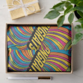 "Glückwunsch" Groovy Wrapping Paper Seidenpapier (Geschenk)