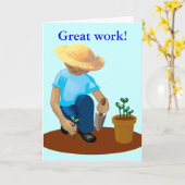 Glückwunsch - großartige Arbeit Karte (Gelbe Blume)