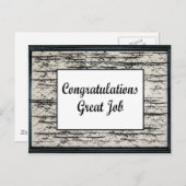 Glückwunsch Großer Job Postkarte (Vorne/Hinten)