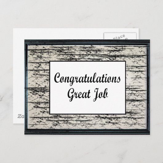 Glückwunsch Großer Job Postkarte (Vorne/Hinten)