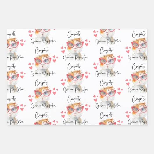 Glückwunsch Guinea Mama Wrapping Paper Sheets Geschenkpapier Set (Vorderseite 3)