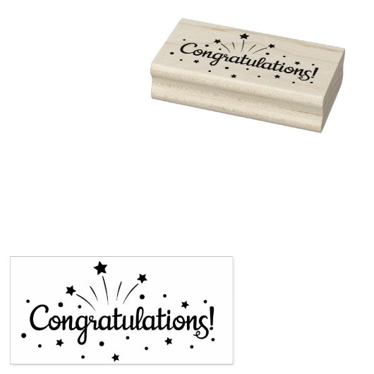 Glückwunsch Gummistempel (Stempel)