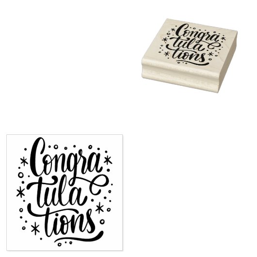 Glückwunsch Gummistempel (Stempel)