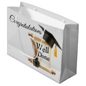Glückwunsch Gut gemacht Grad Große Geschenktüte (Vorderseite Schrägansicht)