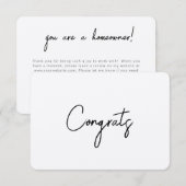 Glückwunsch Hauseigentümerpost Schließkarte Einladung (Vorne/Hinten)