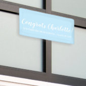 Glückwunsch hellblau benutzerdefinierter Skriptnam Banner (Draußen Gebäude)