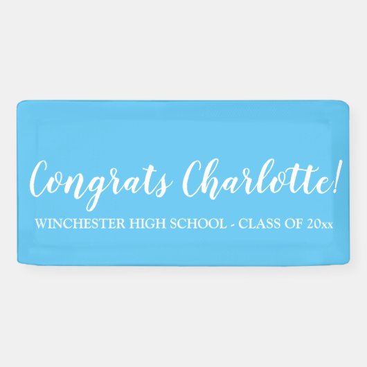 Glückwunsch Himmel Blau benutzerdefinierte Skriptn Banner (Horizontal)