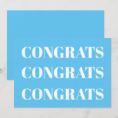 Glückwunsch Himmelblau weiße minimalistische moder (Vorne/Hinten)