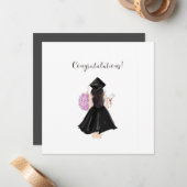 Glückwunsch, Hochschulabsolvent Mitteilungskarte (Vorderseite/Rückseite Beispiel)