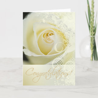 Glückwunsch Hochzeit Bridal Lace Rose (creme) Feiertagskarte