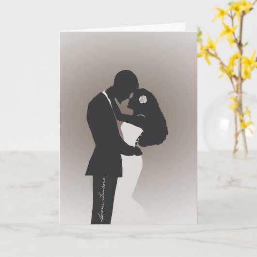 Glückwunsch Hochzeit Grußkarte Karte (Gelbe Blume)