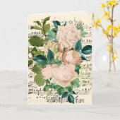 Glückwunsch Hochzeit hinzufügen Namen Rose Ephemer Karte (Gelbe Blume)