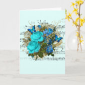 Glückwunsch Hochzeit hinzufügen Namen Rose Ephemer Karte (Gelbe Blume)